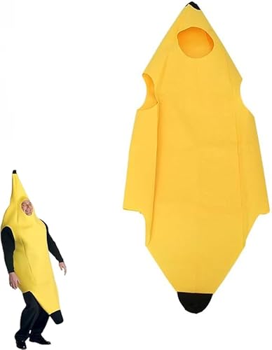 fufupaw Bananen Kostüm, Bananenkostüm, Obst Kostüm, Lustiges Bananenkostüm Für Erwachsene, Herren Und Damen, Einteiliges Design Für Karneval, Halloween, Party Und Cosplay, Perfekte Geschenkidee fufupaw Bananen Kostüm, Bananenkostüm, Obst Kostüm, Lustiges Bananenkostüm Für Erwachsene, Herren Und Damen, Einteiliges Design Für Karneval, Halloween, Party Und Cosplay, Perfekte Geschenkidee von fufupaw