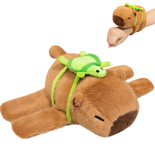 fufupaw Capybara Kuscheltier, Capybara Plüschtier, Capybara, Capybara Schnapparmband, Capybara Sachen Für Alle Als Hochwertiges Geschenk, Capybara Spielzeug Für Schule, Büro Und Zuhause (Braun) von fufupaw