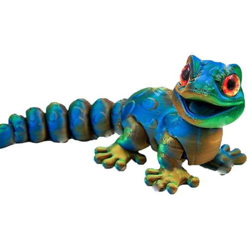 fufupaw Gecko Spielzeug, Gecko, 3D Spielzeug, 3D Tiere, 3D Figuren, Für Büro Und Zuhause, Gecko Mit Lebendigen Farben, In Gelb Blau Grün, 13.8 cm Realistische Eidechse Figur Dekoration fufupaw Gecko Spielzeug, Gecko, 3D Spielzeug, 3D Tiere, 3D Figuren, Für Büro Und Zuhause, Gecko Mit Lebendigen Farben, In Gelb Blau Grün, 13.8 cm Realistische Eidechse Figur Dekoration von fufupaw