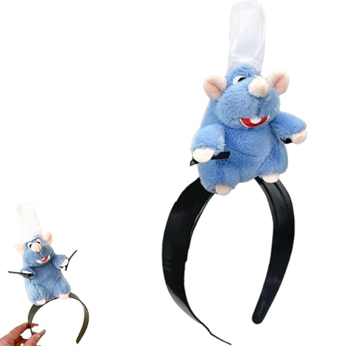 fufupaw Tiefblauer Plüsch Maus Haarreif, Haarreif, Kostüm, Lustige Kopfbedeckung für Erwachsene und Kinder, Ideal für Cosplay, Mottopartys und Themenveranstaltungen, Einzigartige Geschenkauswahl von fufupaw