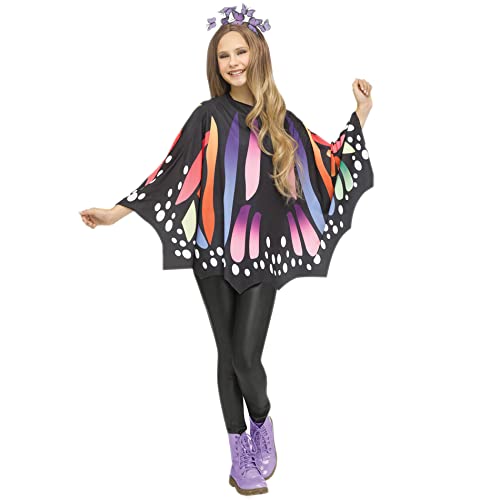 Fun World Monarch Schmetterling Flügel Poncho Kostüm Zubehör Einheitsgröße Regenbogen von fun world costumes