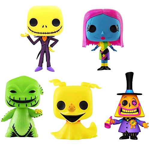 Funko Pop! The Nightmare Before Christmas Blacklight - Set 5 - Jack Skellington, Sally, Mayor, Oogie and Zero Funko Pop! The Nightmare Before Christmas Blacklight - Set 5 - Jack Skellington, Sally, Mayor, Oogie and Zero von Funko