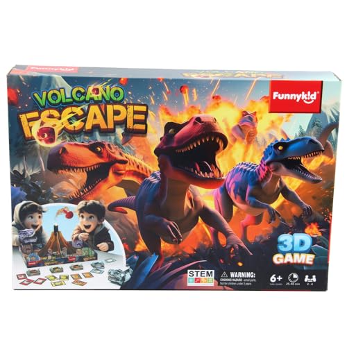 Brettspiel, Gesellschaftsspiel, Familienspiel, Vulkanflucht, Dinosaurier-Thema, erfordert Selbstmontage, für 2-4 Spieler, Spielzeit 25-40 Minuten, geeignet für Kinder ab 6 Jahren. Brettspiel, Gesellschaftsspiel, Familienspiel, Vulkanflucht, Dinosaurier-Thema, erfordert Selbstmontage, für 2-4 Spieler, Spielzeit 25-40 Minuten, geeignet für Kinder ab 6 Jahren. von funnykid