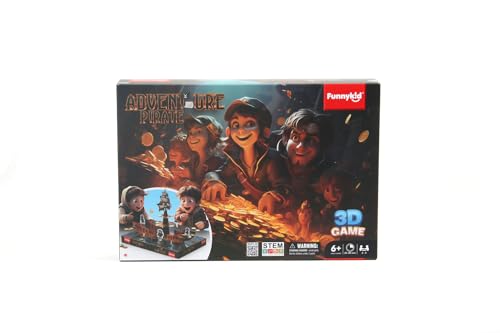 Funnykid FK009-Piratenabenteuer,Brettspiel,Tischspiel,Familienspiel,Kindergeburtstagsparty-Spiel,Wettlaufspiel für 2 bis 4 Spieler ab 3 Jahren,erfordert Zusammenbau Funnykid FK009-Piratenabenteuer,Brettspiel,Tischspiel,Familienspiel,Kindergeburtstagsparty-Spiel,Wettlaufspiel für 2 bis 4 Spieler ab 3 Jahren,erfordert Zusammenbau von funnykid