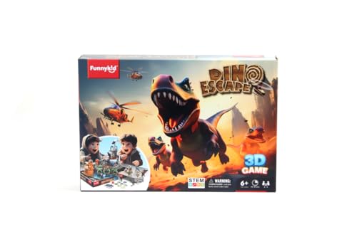 Funnykid FK006-Dinosaurier auf der Flucht,Brettspiel,Tischspiel,Familienspiel,Kindergeburtstagsparty-Spiel,Wettlaufspiel für 2 bis 4 Spieler ab 6 Jahren,erfordert Zusammenbau Funnykid FK006-Dinosaurier auf der Flucht,Brettspiel,Tischspiel,Familienspiel,Kindergeburtstagsparty-Spiel,Wettlaufspiel für 2 bis 4 Spieler ab 6 Jahren,erfordert Zusammenbau von funnykid