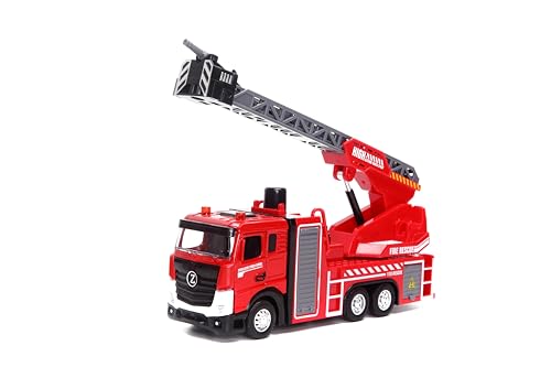 funnykid Feuerwehr Spielzeugauto mit Wasserspritzfunktion – Realistisches Feuerwehrfahrzeug mit Licht, Sound & Rückziehfunktion – Perfekt für Kinder ab 3 Jahren von funnykid