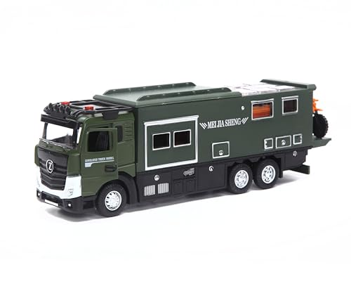 funnykid Wohnmobil Spielzeug für Jungen ab 4 Jahren – Druckguss Camper Modell mit Licht, Sound & interaktiven Modulen, Türöffnung, Rückziehmotor, Geschenkbox – Großer Metall Wohnwagen von funnykid