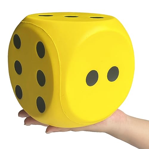 Funnysquee Giant Kawaii Schaumstoffwürfel, 15 cm, ein Lernspielzeug voller Spaß für Spieleabende und Lernsitzungen (Gelb) von funnysquee