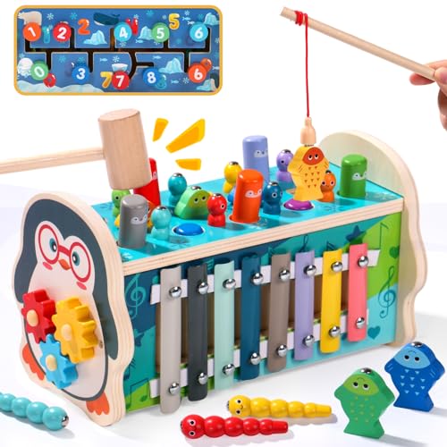 funsonjoy Kinderspielzeug ab 1 Jahr Motorikspielzeug Montessori Spielzeug ab 1 Jahr Junge Xylophon Kinder Holzspielzeug ab 1 Jahr Angelspiel Hammerspiel Lernspielzeug Geschenk 1 Jahr Junge Mädchen funsonjoy Kinderspielzeug ab 1 Jahr Motorikspielzeug Montessori Spielzeug ab 1 Jahr Junge Xylophon Kinder Holzspielzeug ab 1 Jahr Angelspiel Hammerspiel Lernspielzeug Geschenk 1 Jahr Junge Mädchen von funsonjoy