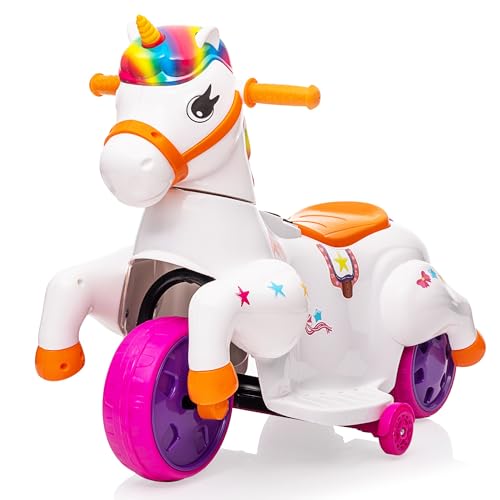 Einhorn-Kinder-Ride-On, elektrisches Pferd mit Musik und Gaspedal, Elektro-Auto, Kinderspielzeug, Festtags-Geschenk Einhorn-Kinder-Ride-On, elektrisches Pferd mit Musik und Gaspedal, Elektro-Auto, Kinderspielzeug, Festtags-Geschenk von furpal