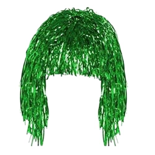 fxwtich Festliche Atmosphäre Perücke Dekoration Erwachsene Metallic Cosplay Supplies Disco Folie Lametta Glänzende Party für Grün fxwtich Festliche Atmosphäre Perücke Dekoration Erwachsene Metallic Cosplay Supplies Disco Folie Lametta Glänzende Party für Grün von fxwtich