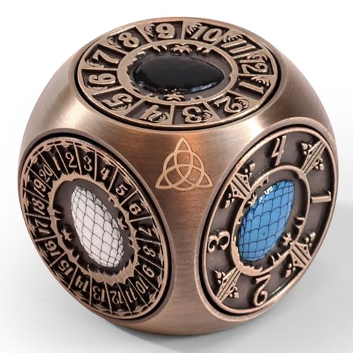 g00d4u Metall DND Spinner Würfel, 7 in 1 D&D Würfel Spinner mit einzigartigem Drachenei-Relief für Dungeons und Drachen, DND-Geschenke für DM, Spieler & Tabletop Gaming Zubehör (Alter Rotes Kupfer) von g00d4u