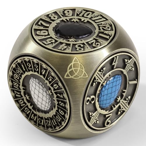 g00d4u Metall DND Spinner Würfel, 7 in 1 D&D Würfel Spinner mit einzigartigem Drachenei Relief für Dungeons und Drachen, DND Geschenke für DM, Spieler & Tabletop Gaming Zubehör (Bronze) von g00d4u