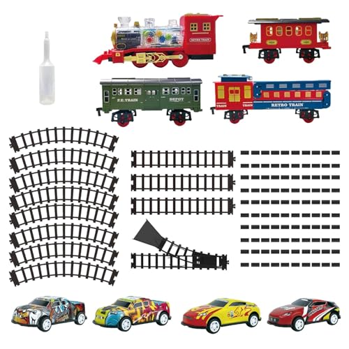 gafdu Modelleisenbahn-Set, Kindereisenbahn-Set, Klassisches Elektroeisenbahn-Spielzeug-Soundeisenbahn-Set, Batteriebetriebenes Eisenbahn-Weihnachtsspielzeug für Mädchen und gafdu Modelleisenbahn-Set, Kindereisenbahn-Set, Klassisches Elektroeisenbahn-Spielzeug-Soundeisenbahn-Set, Batteriebetriebenes Eisenbahn-Weihnachtsspielzeug für Mädchen und von gafdu