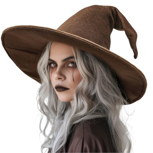 gagift world Hexenhut, Zaubererhut für Erwachsene und Jugendliche, Cosplay-Zubehör für Halloween, Kostüm, Party, Weihnachten, Maskerade, Karneval, 45,7 cm, Braun gagift world Hexenhut, Zaubererhut für Erwachsene und Jugendliche, Cosplay-Zubehör für Halloween, Kostüm, Party, Weihnachten, Maskerade, Karneval, 45,7 cm, Braun von gagift world