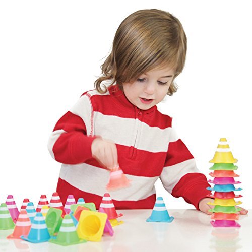 Toybridge ConestaX Pyramid Builder Cones Vorschul-Lernbausatz mit leuchtenden Farben Kleinkinder Kinder von garden at home