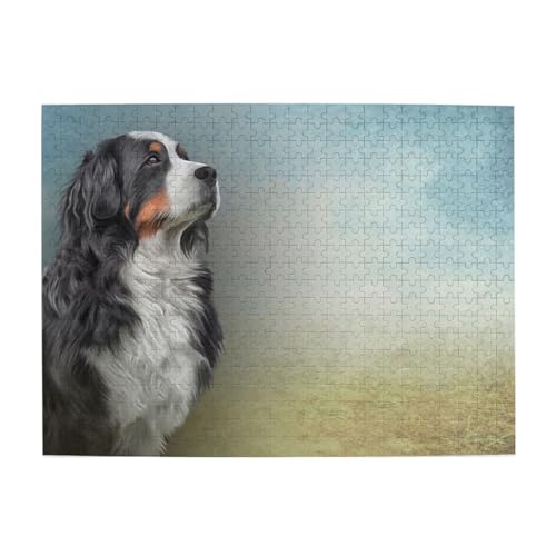 Berner Sennenhund 1.500 Teile Puzzle für Erwachsene – Holzpuzzle für Erwachsene und ältere Menschen von gawuoab