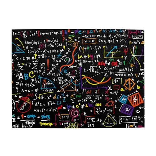Bunter Druck mit mathematischen Formeln, 500-teiliges Puzzle für Erwachsene – Holzpuzzle für Erwachsene und ältere Menschen von gawuoab