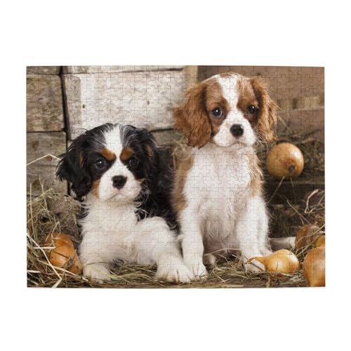 Cavalier King Charles Spaniel Kleine Welpen, 500-teiliges Puzzle für Erwachsene – Holzpuzzle für Erwachsene und ältere Menschen Cavalier King Charles Spaniel Kleine Welpen, 500-teiliges Puzzle für Erwachsene – Holzpuzzle für Erwachsene und ältere Menschen von gawuoab