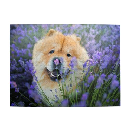 Chow-Chow, süße, Flauschige braune Hunde, lila, wild, 500-teiliges Puzzle für Erwachsene – Holzpuzzle für Erwachsene und ältere Menschen Chow-Chow, süße, Flauschige braune Hunde, lila, wild, 500-teiliges Puzzle für Erwachsene – Holzpuzzle für Erwachsene und ältere Menschen von gawuoab