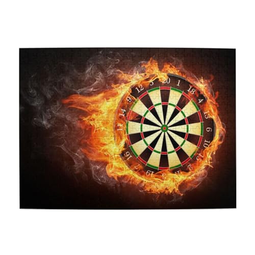 Flammende Dartscheibe, Feuer-Dartscheibe, 3D, 500 Teile Puzzle für Erwachsene – Holzpuzzle für Erwachsene und ältere Menschen Flammende Dartscheibe, Feuer-Dartscheibe, 3D, 500 Teile Puzzle für Erwachsene – Holzpuzzle für Erwachsene und ältere Menschen von gawuoab