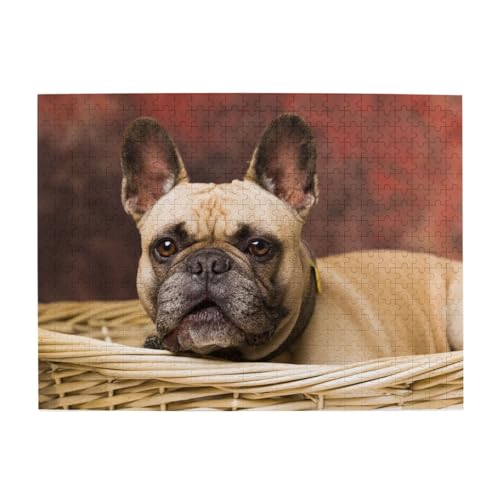 French Bulldogs Mall Welpen Braune kleine Hunde, 500-teiliges Puzzle für Erwachsene – Holzpuzzle für Erwachsene und ältere Menschen French Bulldogs Mall Welpen Braune kleine Hunde, 500-teiliges Puzzle für Erwachsene – Holzpuzzle für Erwachsene und ältere Menschen von gawuoab