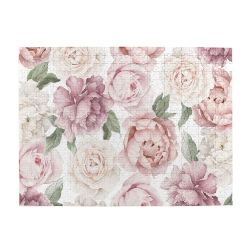 Frühlingssaison, rosa Blumen, Blumen, 500 Teile Puzzle für Erwachsene – Holzpuzzle für Erwachsene und ältere Menschen Frühlingssaison, rosa Blumen, Blumen, 500 Teile Puzzle für Erwachsene – Holzpuzzle für Erwachsene und ältere Menschen von gawuoab