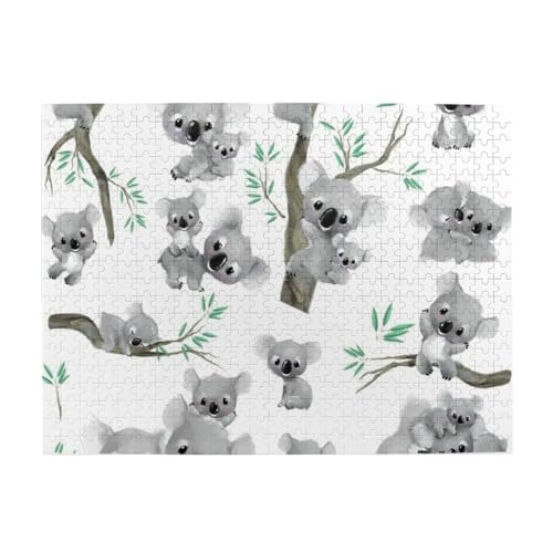 Koala (2), 500-teiliges Puzzle für Erwachsene – Holzpuzzle für Erwachsene und ältere Menschen von gawuoab