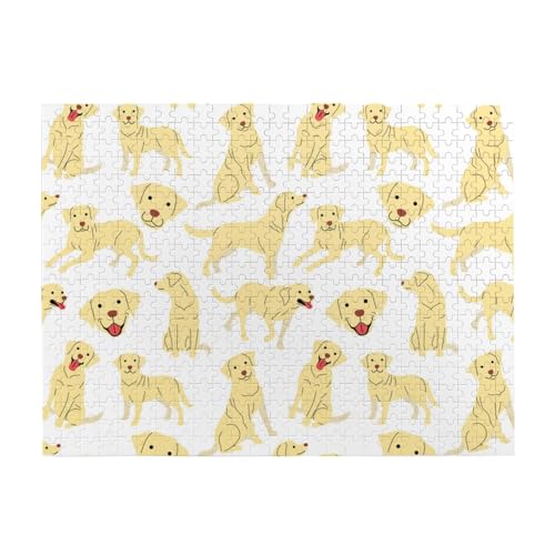 Labrador Retriever, 500-teiliges Puzzle für Erwachsene – Holzpuzzle für Erwachsene und ältere Menschen von gawuoab