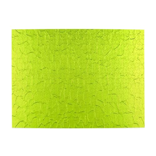 Limettengrüner moderner Abstrakter Hintergrund, 500-teiliges Puzzle für Erwachsene – Holzpuzzle für Erwachsene und ältere Menschen von gawuoab
