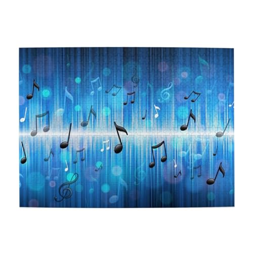 Musiknoten mit Notenschlüssel, 500-teiliges Puzzle für Erwachsene – Holzpuzzle für Erwachsene und ältere Menschen von gawuoab