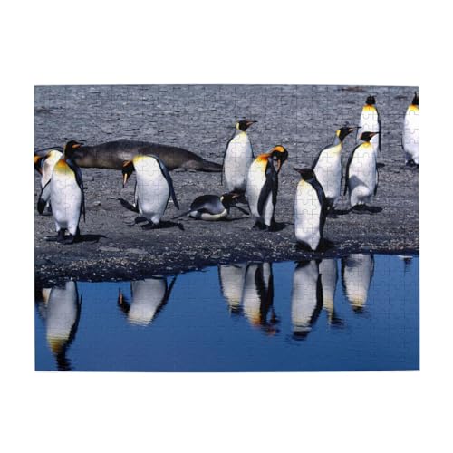 Pinguin, 500-teiliges Puzzle für Erwachsene – Holzpuzzle für Erwachsene und ältere Menschen von gawuoab