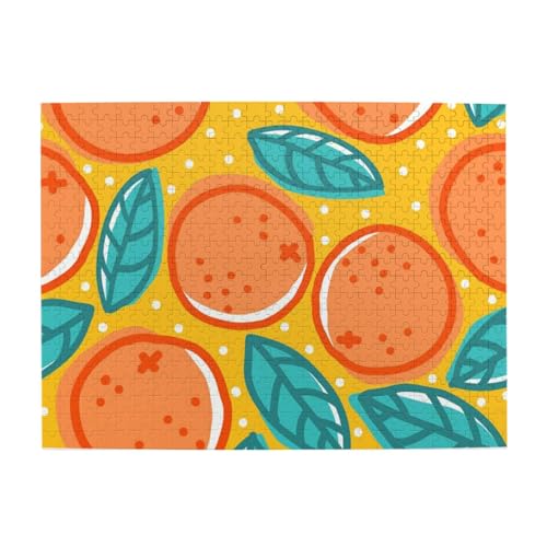Retro-Muster mit Orangen, 500-teiliges Puzzle für Erwachsene – Holzpuzzle für Erwachsene und ältere Menschen Retro-Muster mit Orangen, 500-teiliges Puzzle für Erwachsene – Holzpuzzle für Erwachsene und ältere Menschen von gawuoab