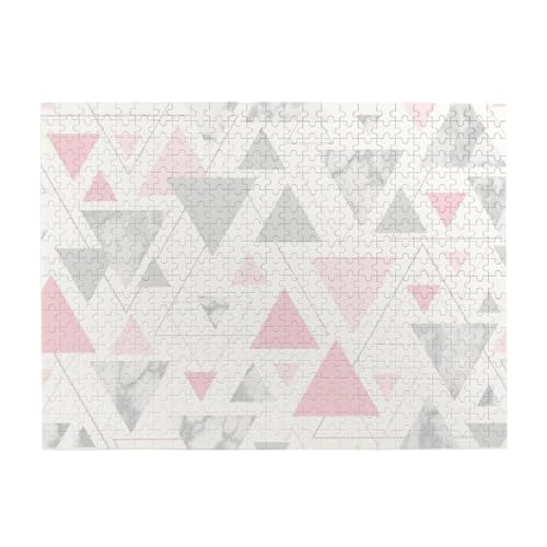 Rosa, Grau, Silber, Geometrisches Dreieck, Marmor, 500 Teile Puzzle für Erwachsene – Holzpuzzle für Erwachsene und ältere Menschen Rosa, Grau, Silber, Geometrisches Dreieck, Marmor, 500 Teile Puzzle für Erwachsene – Holzpuzzle für Erwachsene und ältere Menschen von gawuoab
