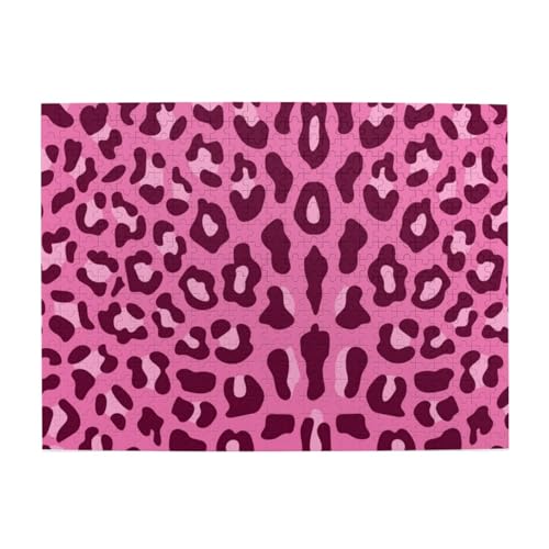 Rosa Leopard, 500-teiliges Puzzle für Erwachsene – Holzpuzzle für Erwachsene und ältere Menschen Rosa Leopard, 500-teiliges Puzzle für Erwachsene – Holzpuzzle für Erwachsene und ältere Menschen von gawuoab