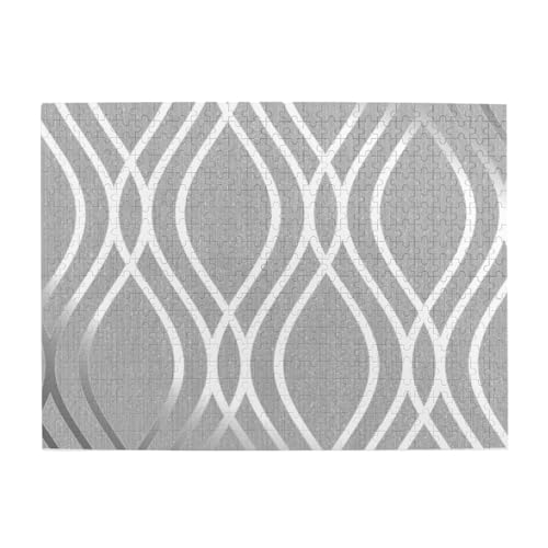 Silberne geometrische Figur gedruckt, 500-teiliges Puzzle für Erwachsene – Holzpuzzle für Erwachsene und ältere Menschen Silberne geometrische Figur gedruckt, 500-teiliges Puzzle für Erwachsene – Holzpuzzle für Erwachsene und ältere Menschen von gawuoab