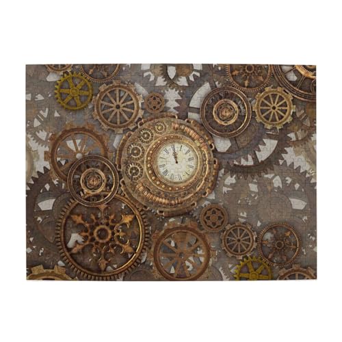 Steampunk-Hintergrund, 500-teiliges Puzzle für Erwachsene – Holzpuzzle für Erwachsene und ältere Menschen Steampunk-Hintergrund, 500-teiliges Puzzle für Erwachsene – Holzpuzzle für Erwachsene und ältere Menschen von gawuoab