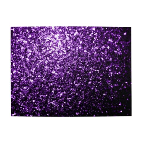 Wunderschöner lila Glitzer, 500-teiliges Puzzle für Erwachsene – Holzpuzzle für Erwachsene und ältere Menschen von gawuoab