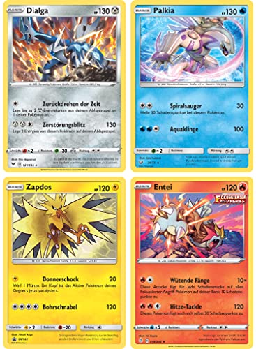 Pokemon Karten Deutsch - Individuelles Kartenset kompatibel mit Pokemon Karten - 4er Pokemon Set Legendäre/Mystische Pokemon - Zusammengestellt von GECO Pokemon Karten Deutsch - Individuelles Kartenset kompatibel mit Pokemon Karten - 4er Pokemon Set Legendäre/Mystische Pokemon - Zusammengestellt von GECO von geco