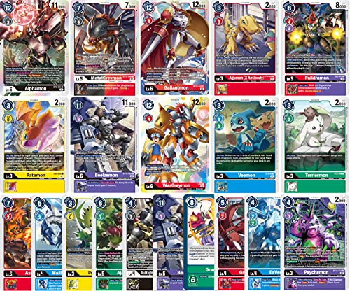 geco Digimon Card Game Karten - 50 Verschiedene Digimon Karten inklusive 5 garantierten Holo Karten - Englisch geco Digimon Card Game Karten - 50 Verschiedene Digimon Karten inklusive 5 garantierten Holo Karten - Englisch von geco