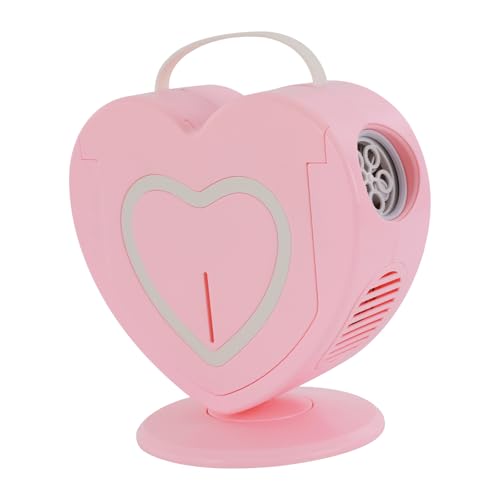 gegeweeret 360° Drehbare Blasenmaschine mit Fernbedienung | 500ml Tank & 60min Laufzeit | Tragbar für Outdoor, Kinderparty, Hochzeit | Inkl. USB-Ladekabel (Rosa) von gegeweeret