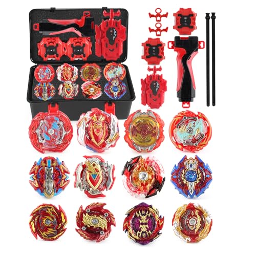 12pcs Gyros Turbo Set, Gyros Kreisel Set,4D Spielzeug Geschenk +3pcs Launcher Mit Box Set,WWHONG 12pcs Gyros Turbo Set, Gyros Kreisel Set,4D Spielzeug Geschenk +3pcs Launcher Mit Box Set,WWHONG von generic