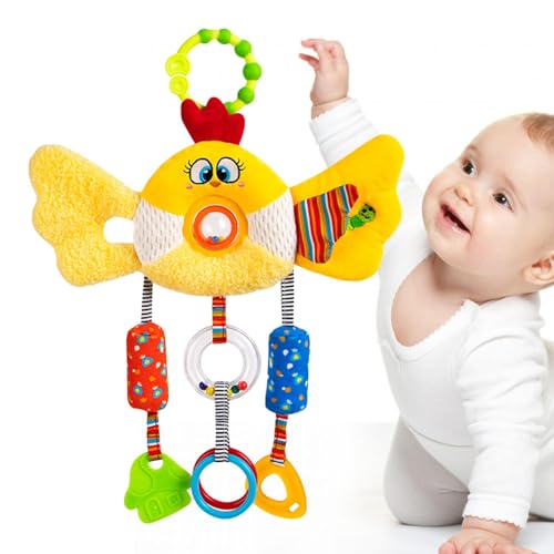Autositz-Spielzeug,Niedliche Spielzeuge zum Aufhängen von Autositzen | Weiches sensorisches Spielzeug, lustiges Neugeborenenspielzeug für Mädchen, Kinderwagen, Neugeborene im Alter von 0–3 von generic