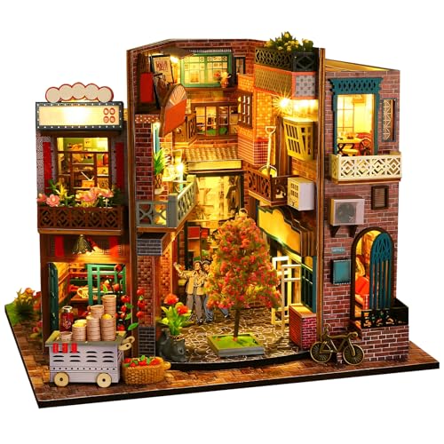 DIY Miniature Dollhouse Kit 1:24 Hölzernaum -Making -Kit mit Möbeln und LED Light Handmade Mini Crafts Dollhouse Exquisite Holzmodellgebäude für Jungen Mädchen Home Decoration von generic