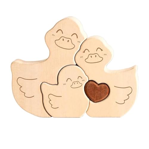 Entenfamilie Puzzle aus Holz, Blanko-Familien-Skulptur, DIY Entenfamilien mit Herzblock-Set, ideale Hauseinweihungsgeschenke für Muttertag, Vatertag, Geburtstag, Jahrestag Entenfamilie Puzzle aus Holz, Blanko-Familien-Skulptur, DIY Entenfamilien mit Herzblock-Set, ideale Hauseinweihungsgeschenke für Muttertag, Vatertag, Geburtstag, Jahrestag von generic