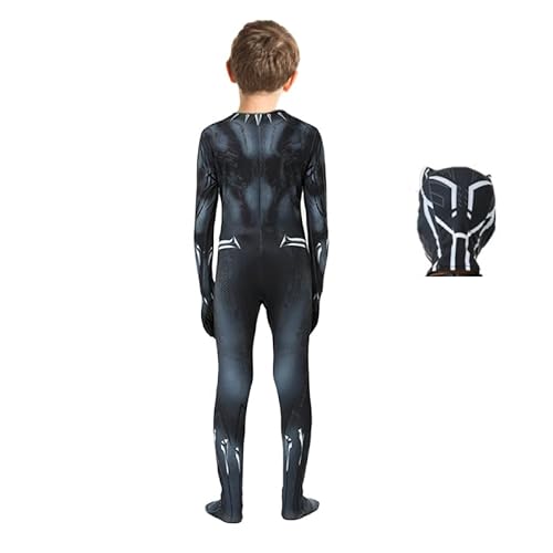 Schwarz Kinder Panther Kostüm für Jungen Cosplay Jumpsuit Halloween von generic