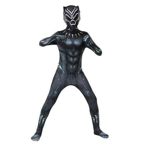 Schwarz Kinder Panther Kostüm für Jungen Cosplay Jumpsuit Halloween von generic