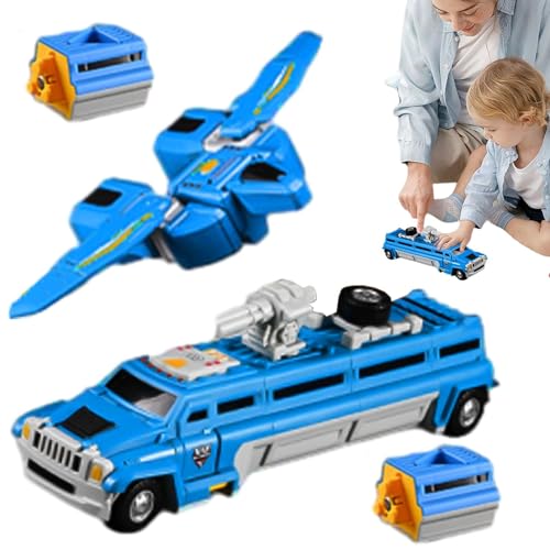 Transformierendes Roboterspielzeug,Transformierender Autoroboter,Verwandelndes BAU-LKW-Spielzeug magnetisch - 9-teiliges Baufahrzeug-Set, Montessori-Lernspielzeug für Kindergarten, Jungen, von generic