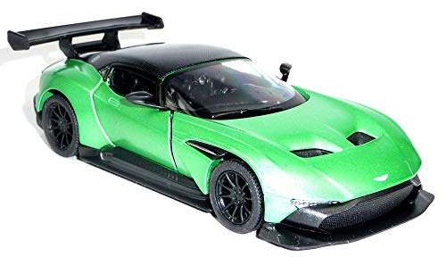 generisch Aston Martin Vulcan Sammlermodell 12,6 cm grün metallic Neuware von Kinsmart