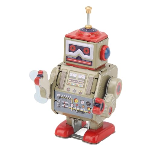 gernie Vintage Roboter-Uhrwerk-Spielzeug aus Metall, Handgefertigtes Sammler-Aufziehspielzeug, Geburtstagsgeschenk und Dekoration von gernie